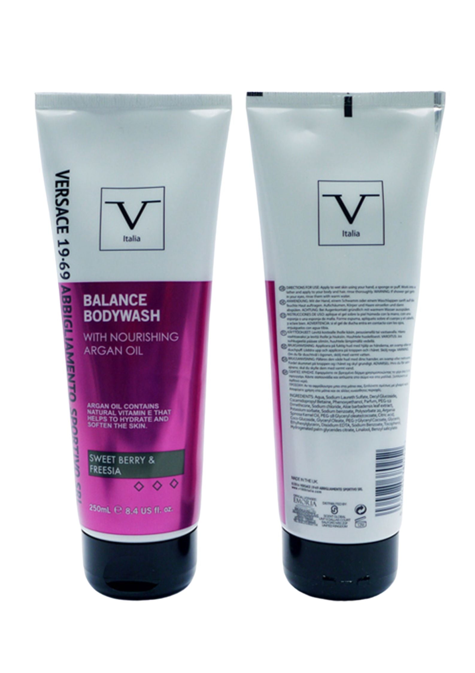 Buy Versace V ITALIA Balance Body Wash 250ml - Premium Quality Toiletries Online - Product Image Buy Versace V ITALIA Balance Body Wash 250ml - Premium Quality Toiletries Online - Product Image